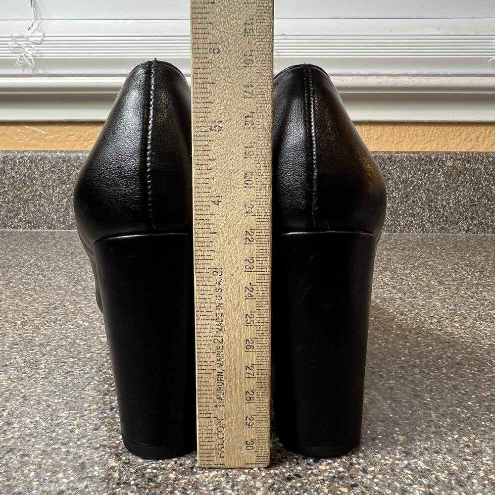 Naturalizer Shoes Comfort High Heel Womens Sz 6M Balck Faux Leather Slip On Pump - Picture 8 of 10